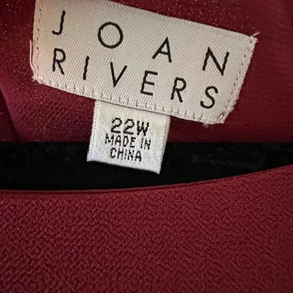 Brand New Joan Rivers Burgundy Blouse… Size 22W - Picture 2 of 4